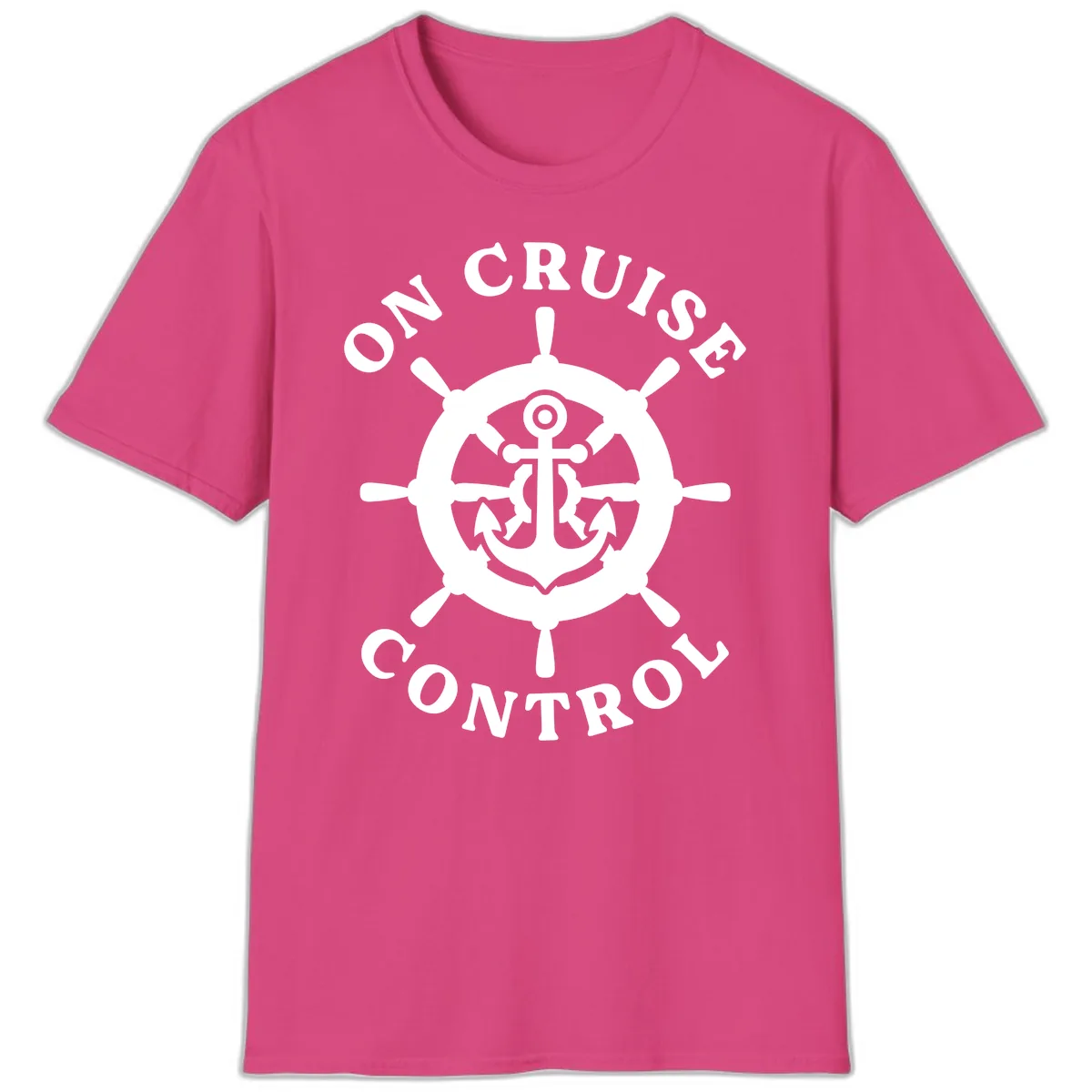 On Cruise Control Anchor Wheel T-Shirt in Heliconia