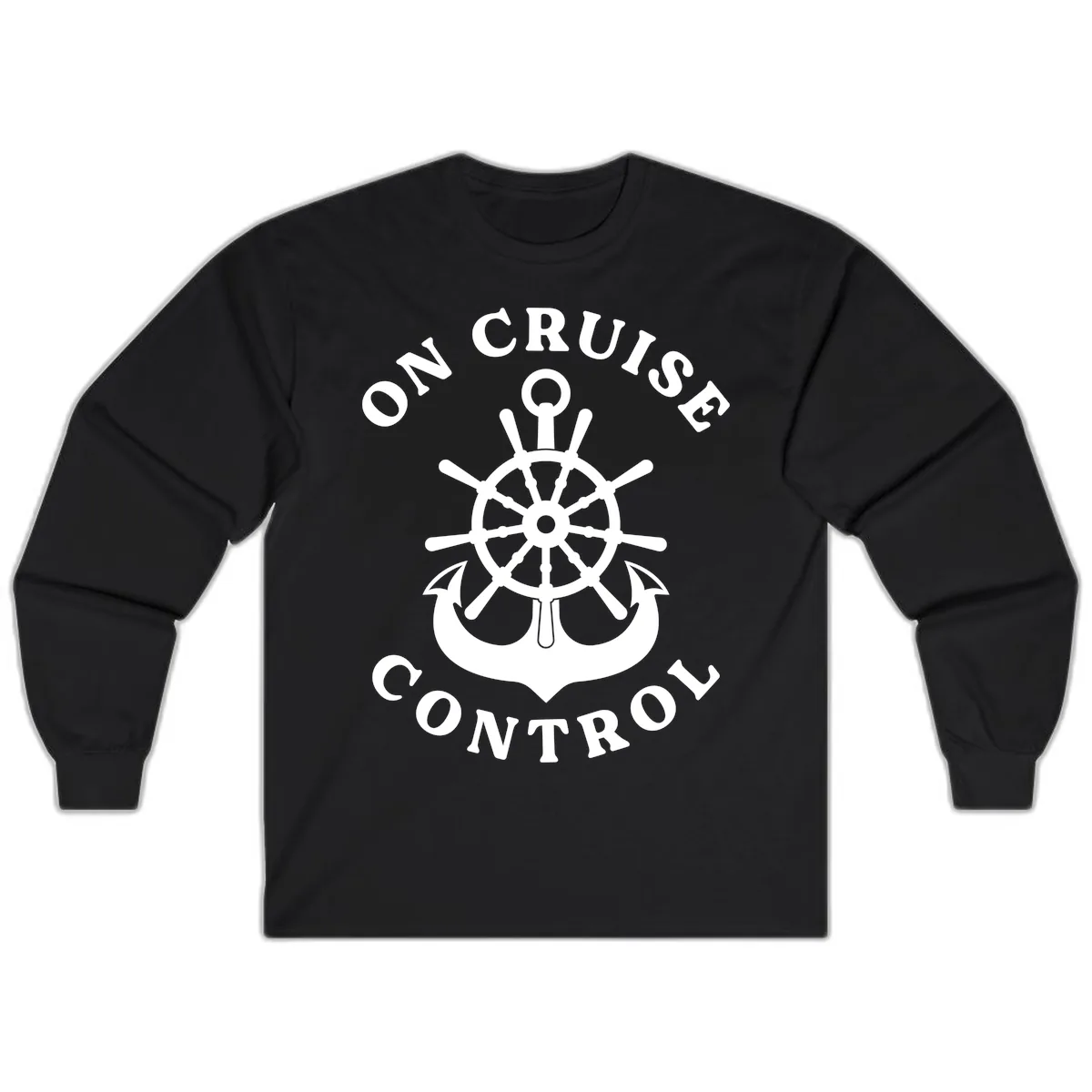 On Cruise Control Nautical Wheel Long Sleeve in Black