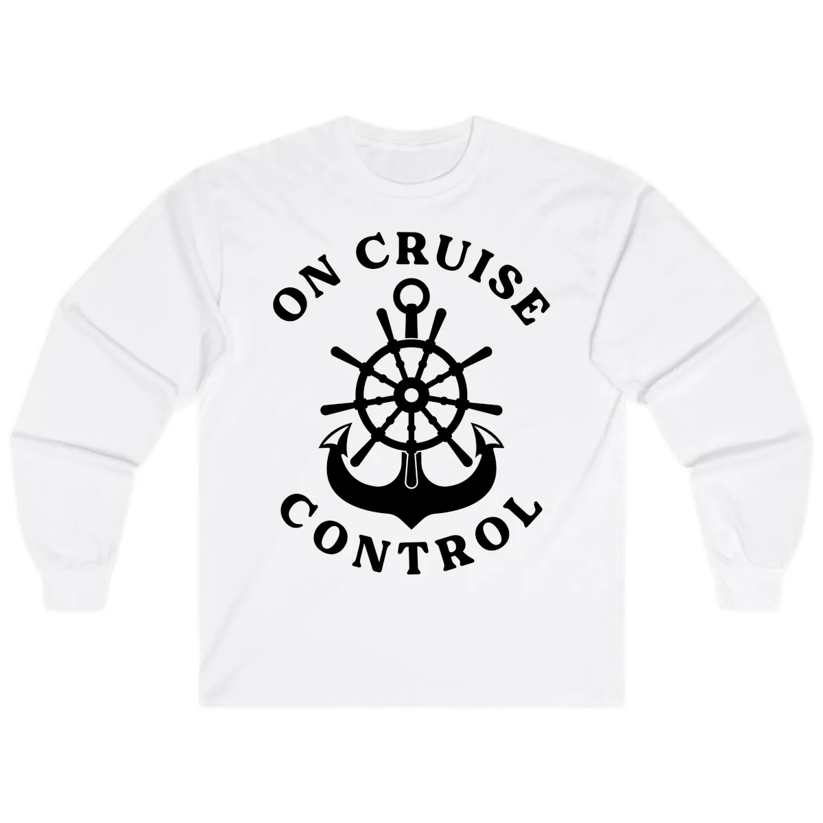 On Cruise Control Nautical Wheel Long Sleeve in White