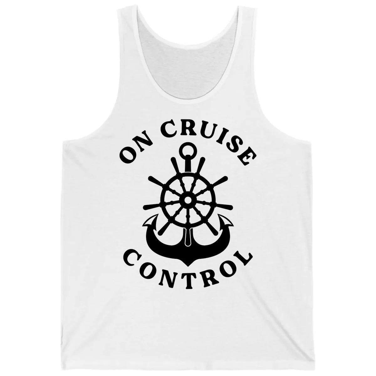 On Cruise Control Nautical Wheel Tank in White
