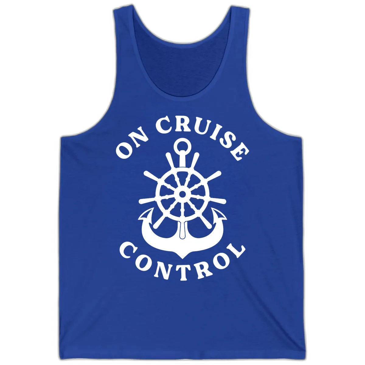 On Cruise Control Nautical Wheel Tank in True Royal