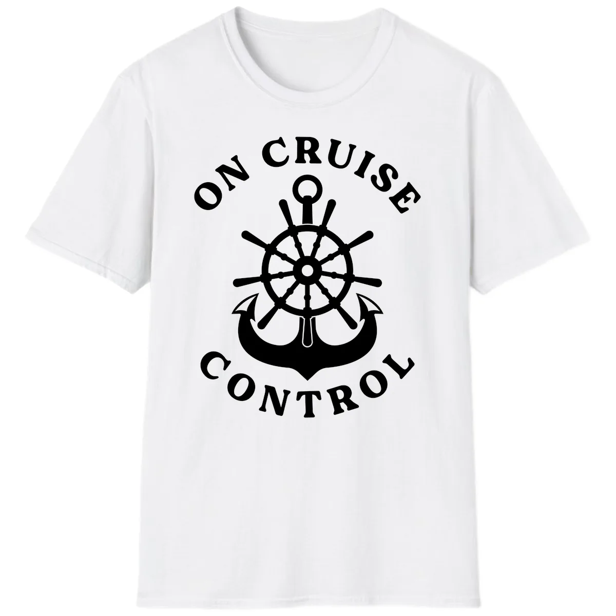 On Cruise Control Nautical Wheel T-Shirt in White