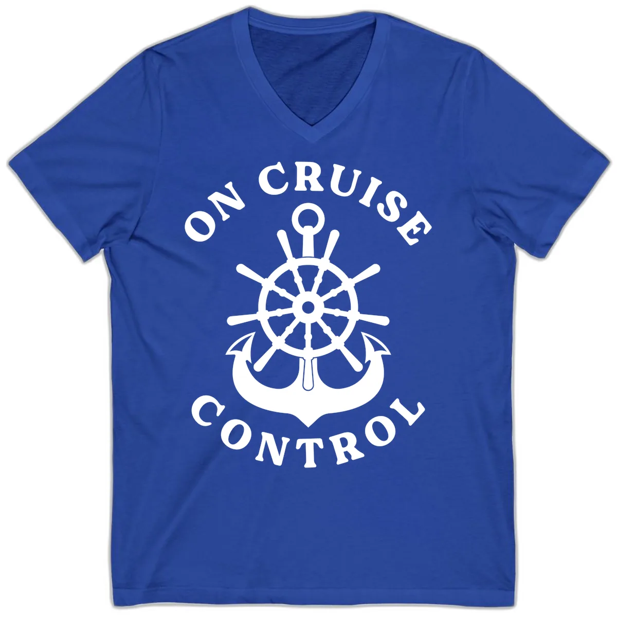 On Cruise Control Nautical Wheel V-Neck in True Royal