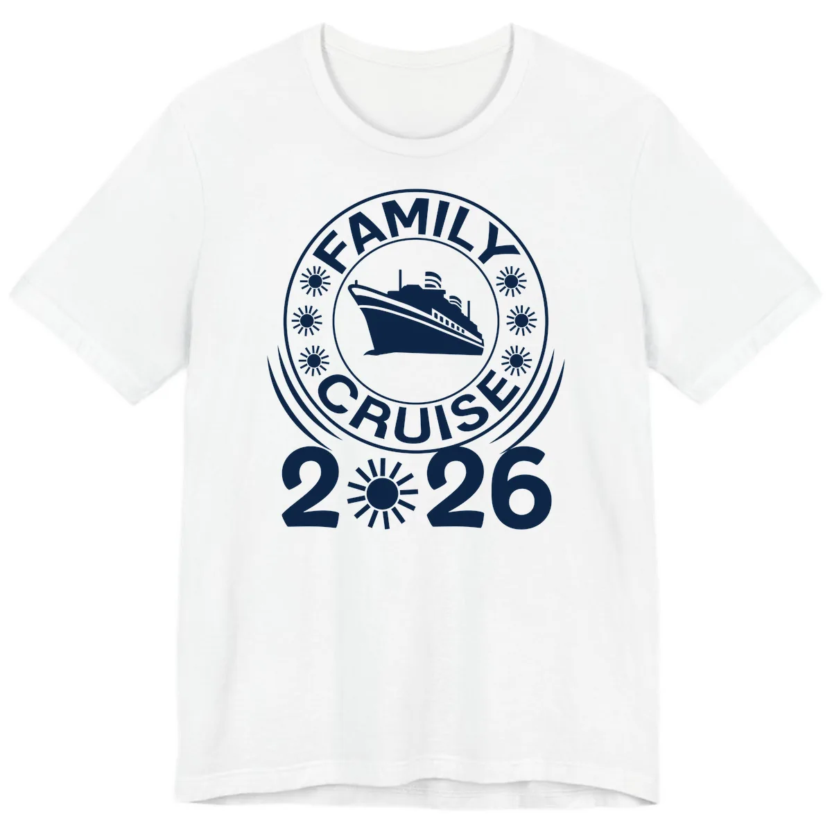Family Cruise 2026 Badge Premium T-Shirt in White