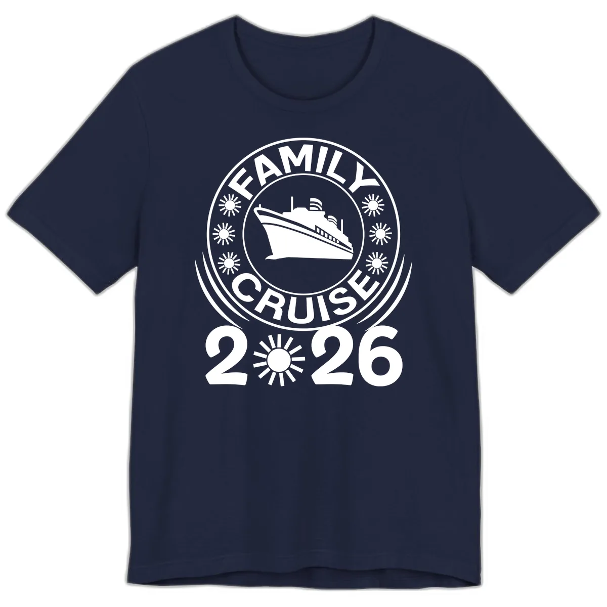 Family Cruise 2026 Badge Premium T-Shirt in Navy