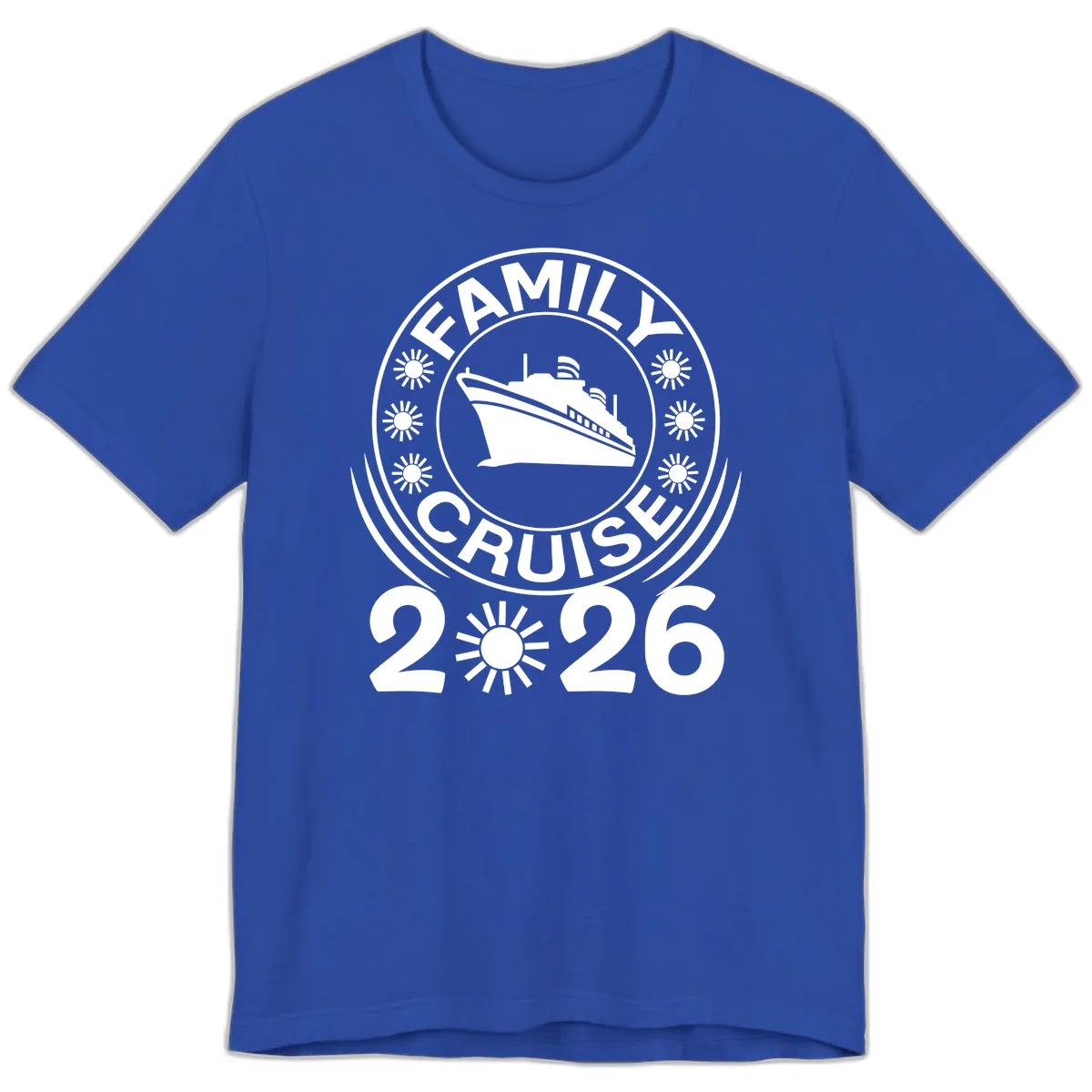 Family Cruise 2026 Badge Premium T-Shirt in True Royal