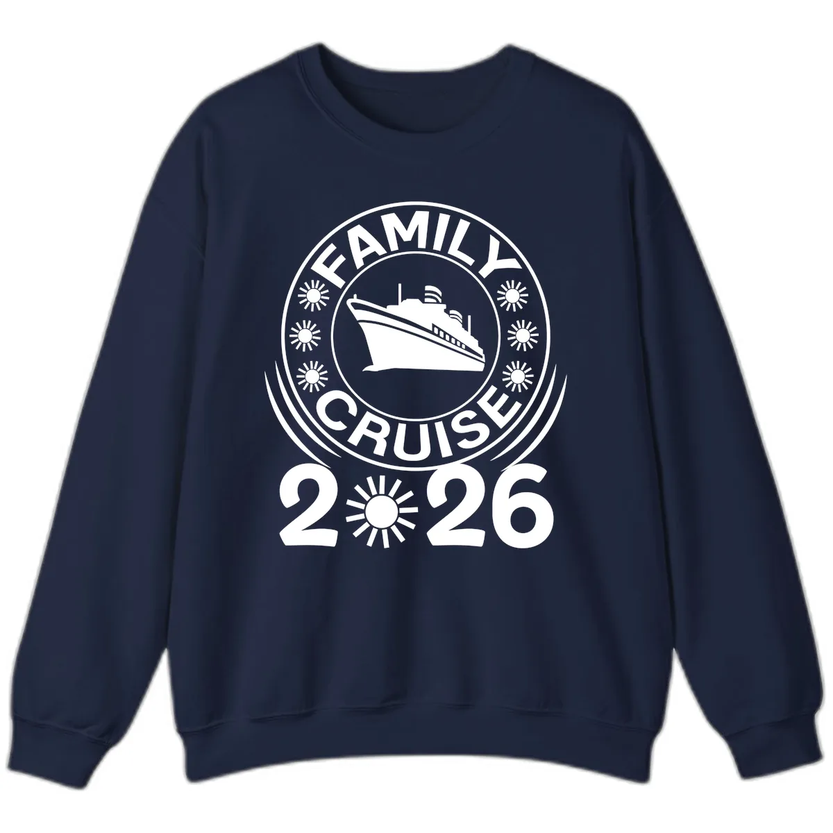 Family Cruise 2026 Badge Sweatshirt in Navy