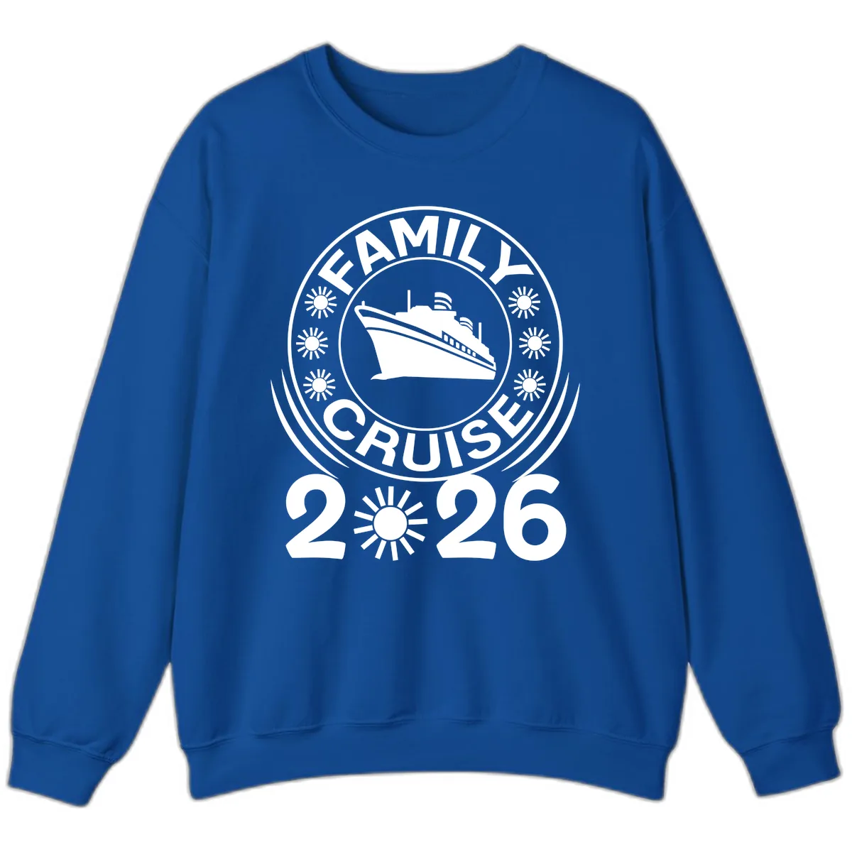 Family Cruise 2026 Badge Sweatshirt in Royal