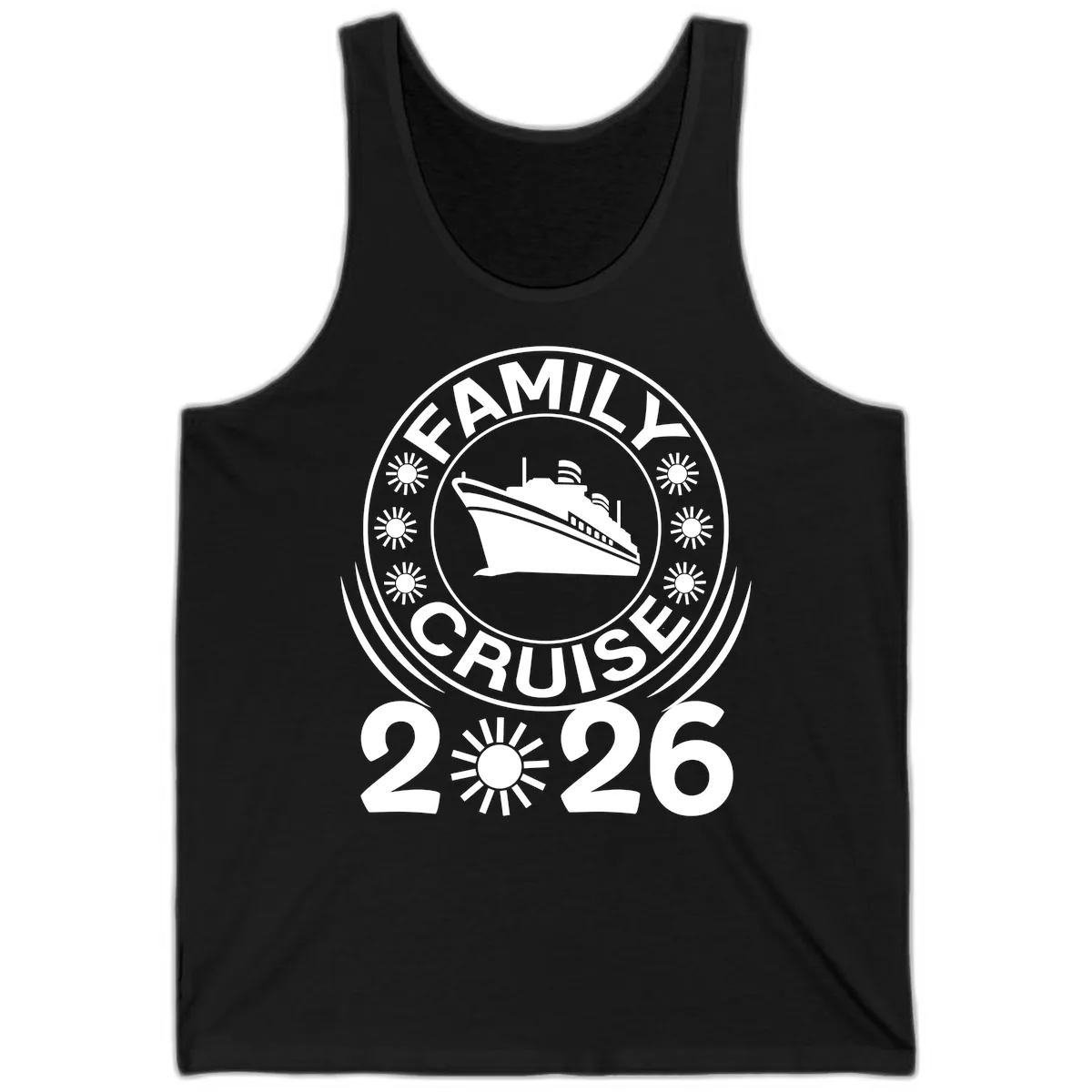 Family Cruise 2026 Badge Tank in Black