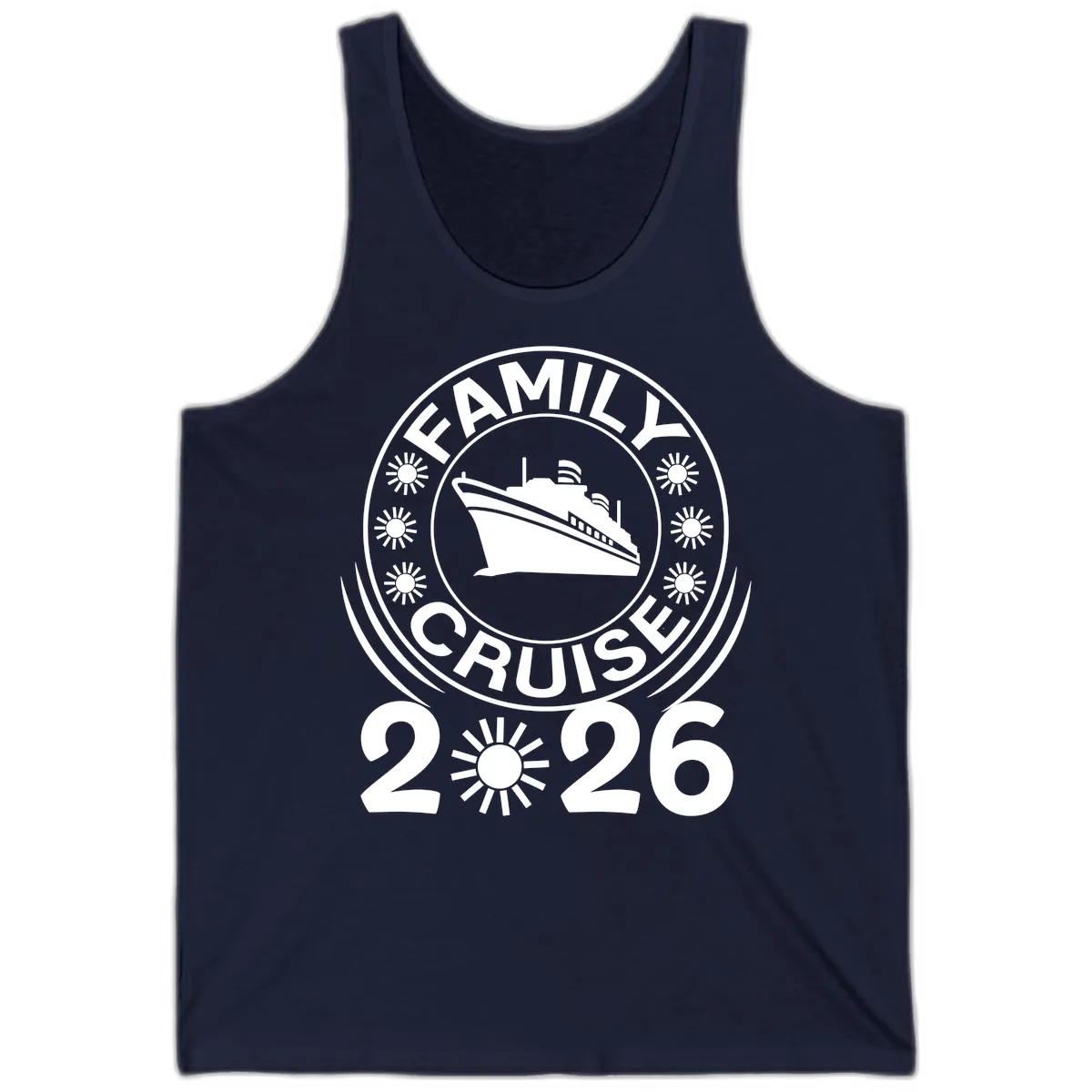 Family Cruise 2026 Badge Tank in Navy