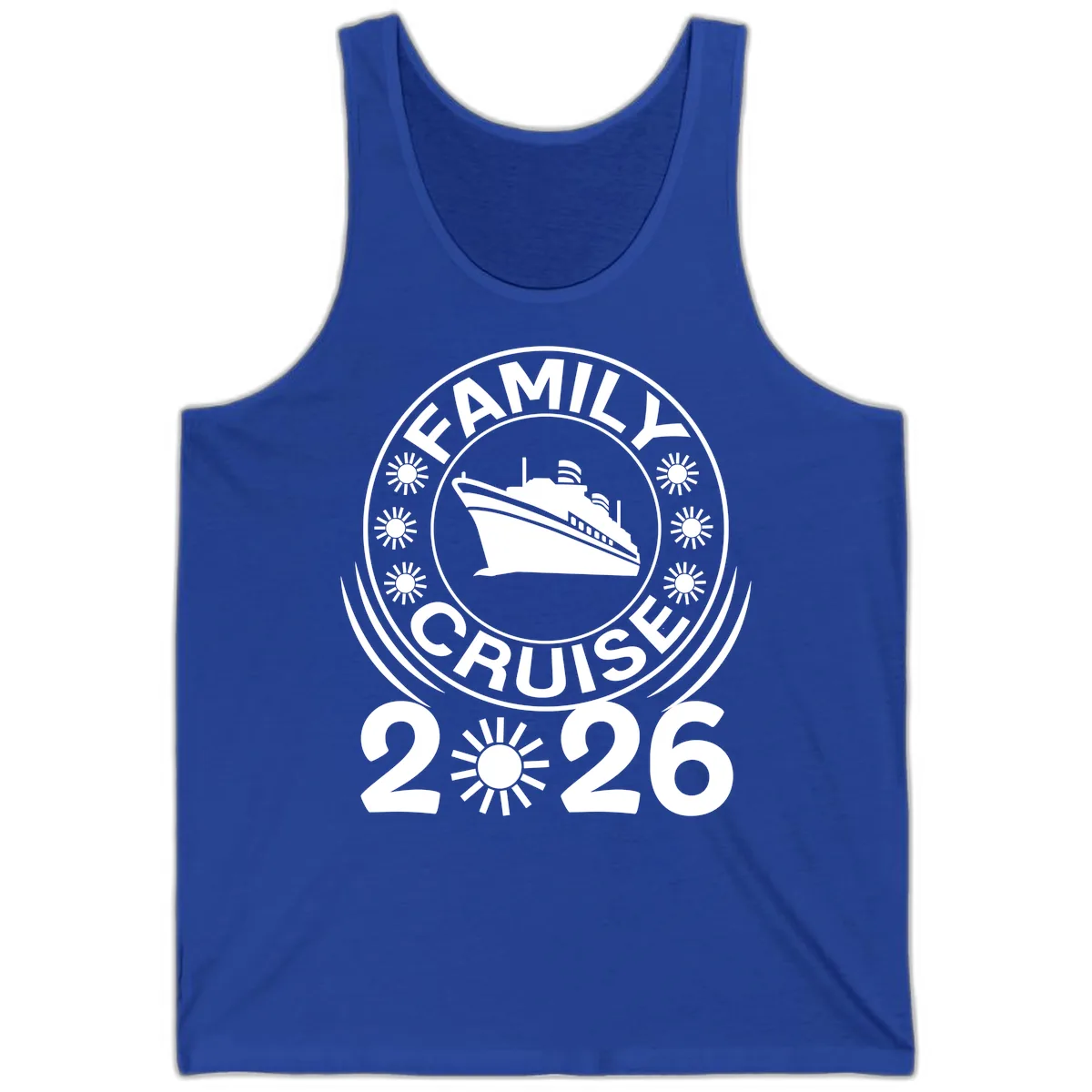 Family Cruise 2026 Badge Tank in True Royal