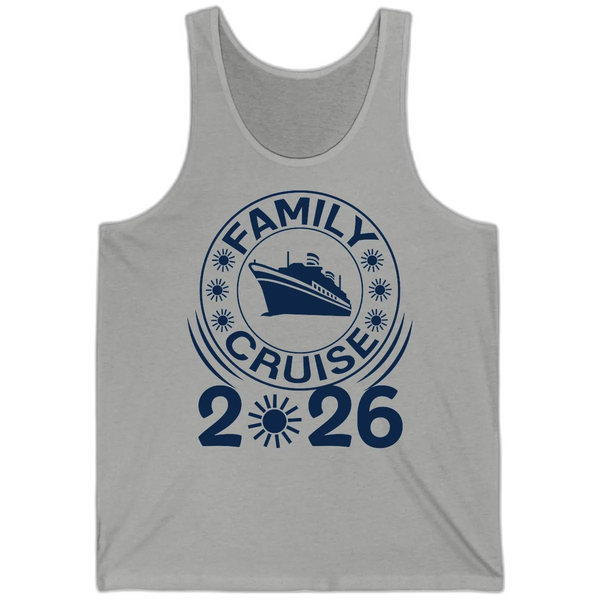 Family Cruise 2026 Badge Tank in Athletic Heather