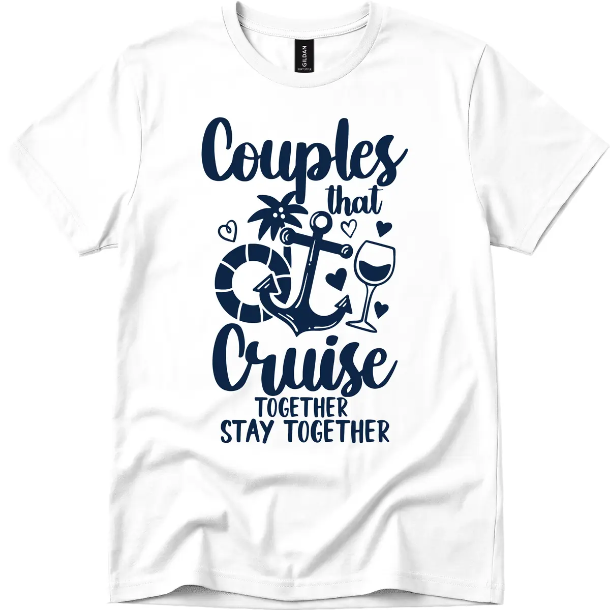 Couples That Cruise Together T-Shirt in White
