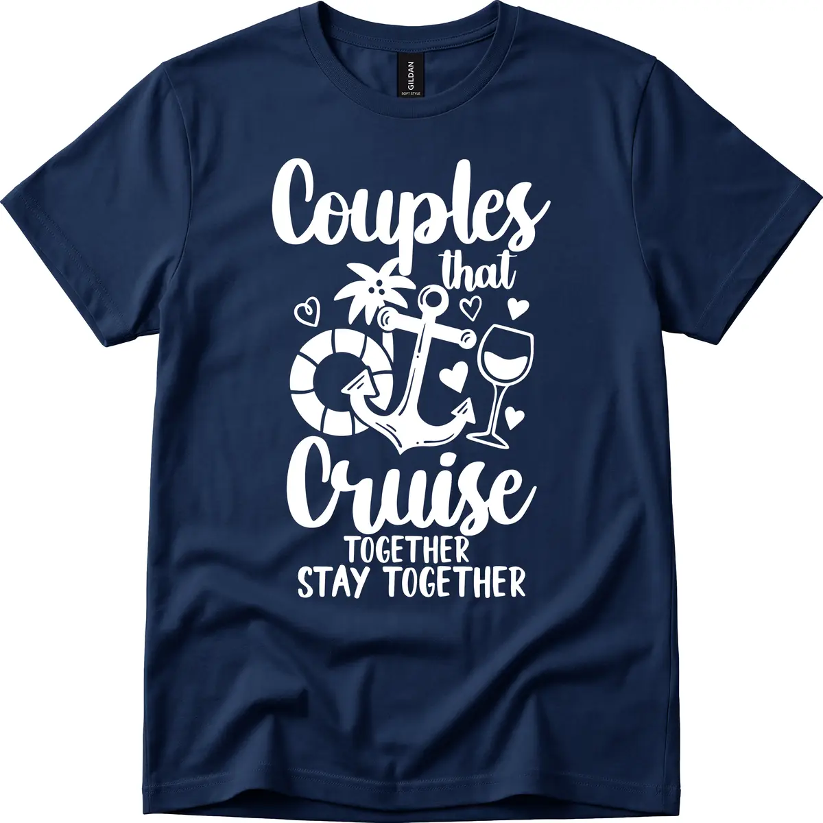 Couples That Cruise Together T-Shirt in Navy