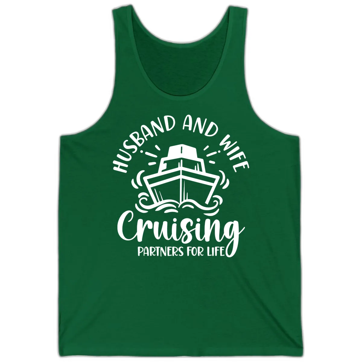 Husband And Wife Cruising Partners For Life Tank in Kelly