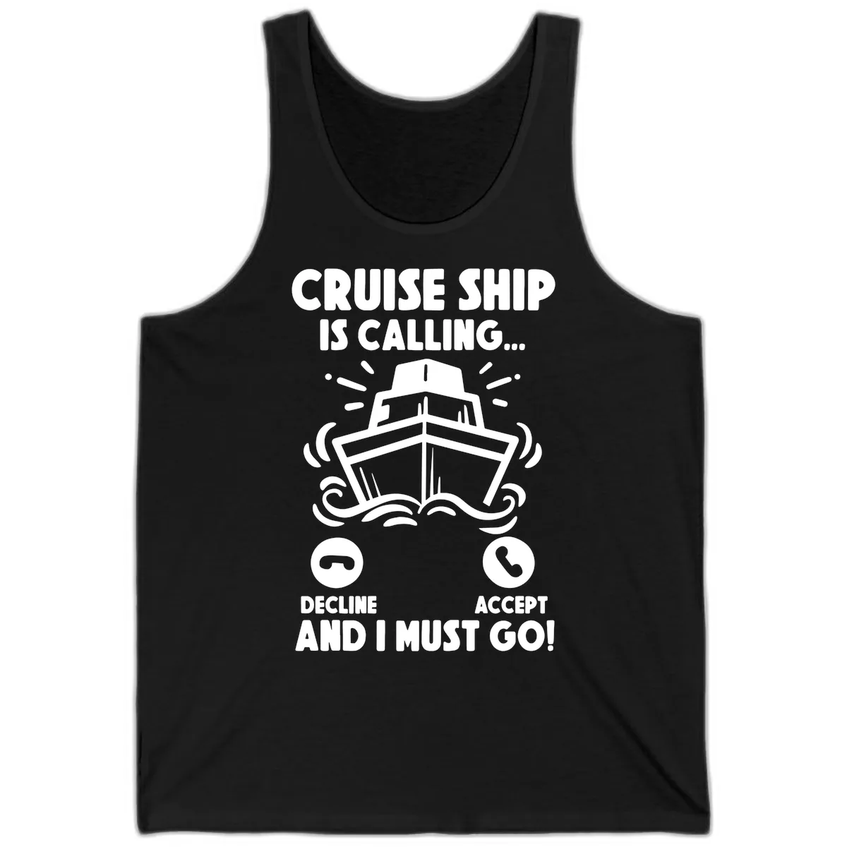 Cruise Ship Is Calling Tank in Black