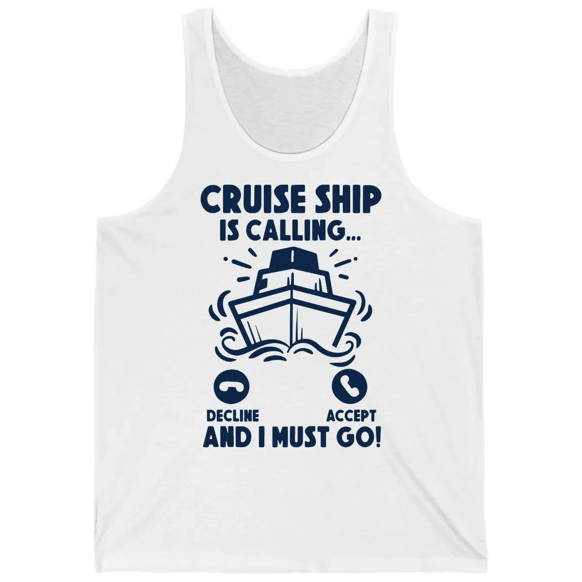 Cruise Ship Is Calling Tank in White