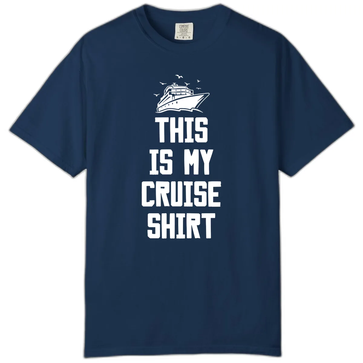 This Is My Cruise Shirt Comfort Color in Navy