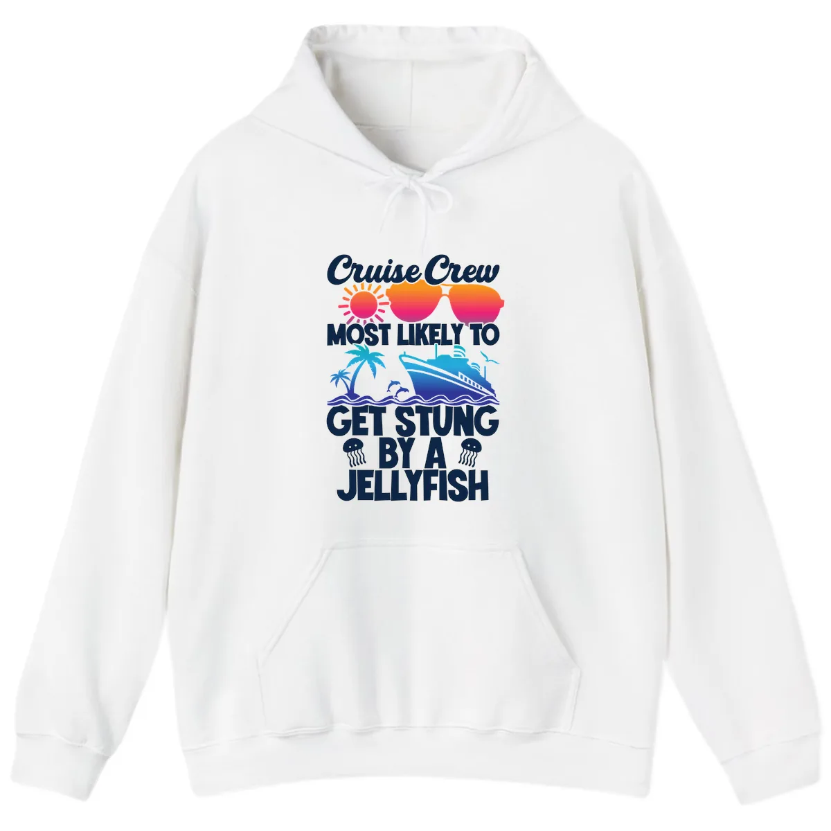 Most Likely To Get Stung By A Jellyfish Hoodie in White