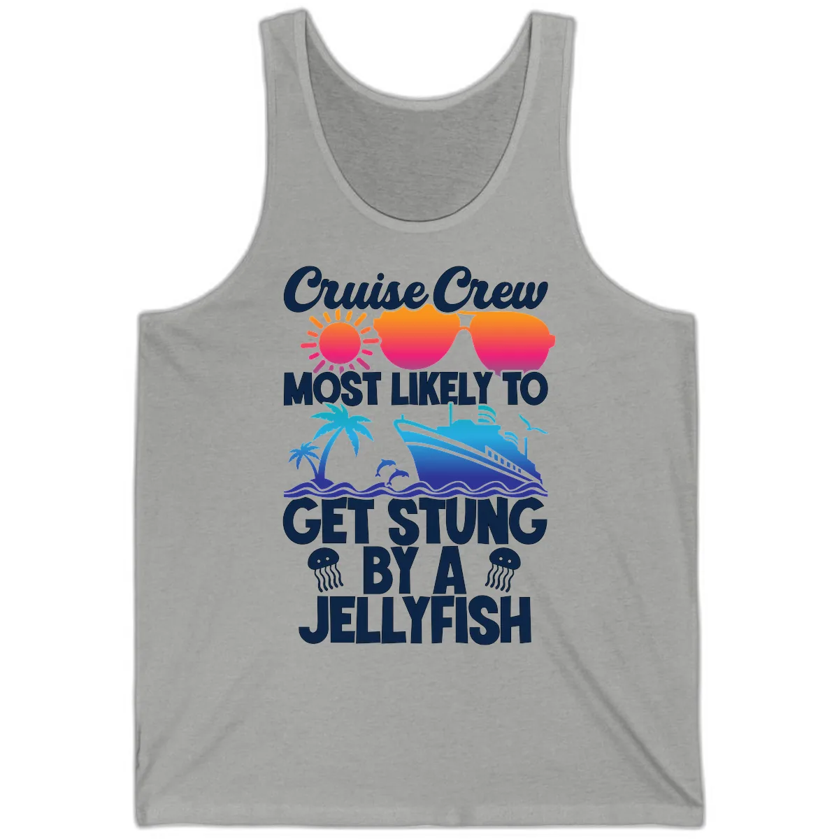 Most Likely To Get Stung By A Jellyfish Tank in Athletic Heather