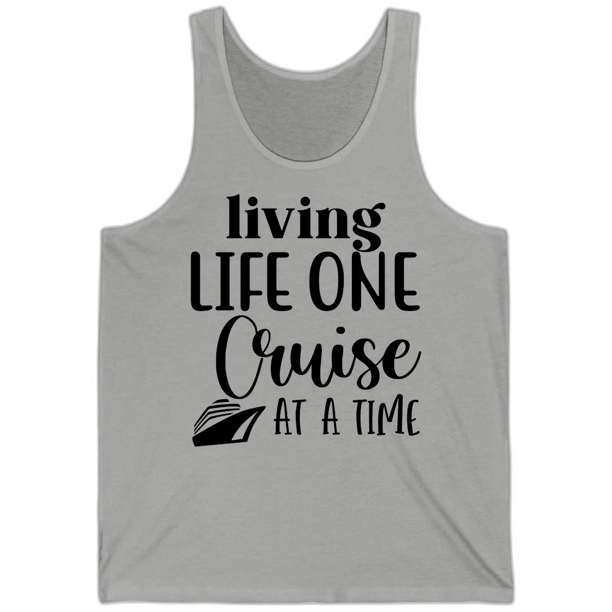 Living Life One Cruise At A Time Tank in Athletic Heather