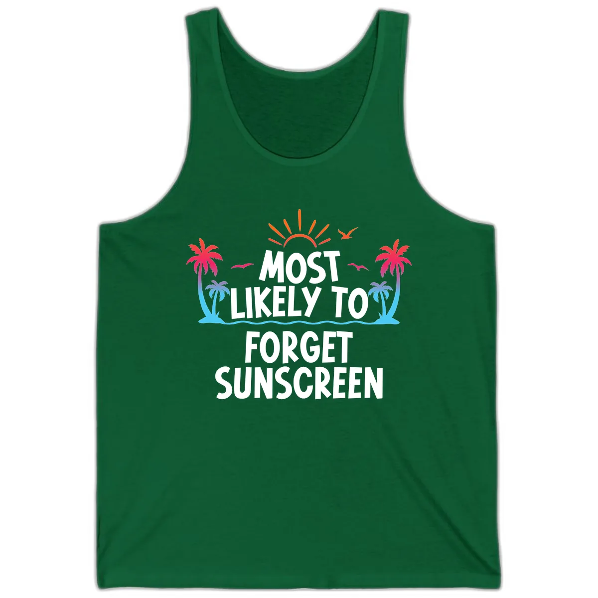 Most Likely To Forget Sunscreen Tank in Kelly