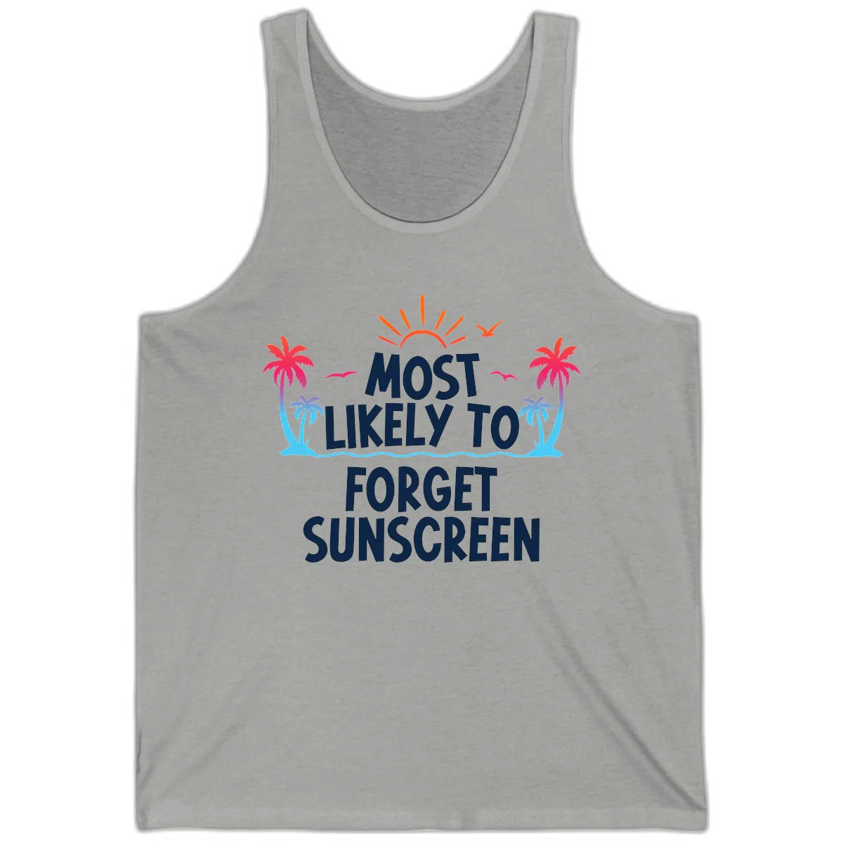 Most Likely To Forget Sunscreen Tank in Athletic Heather