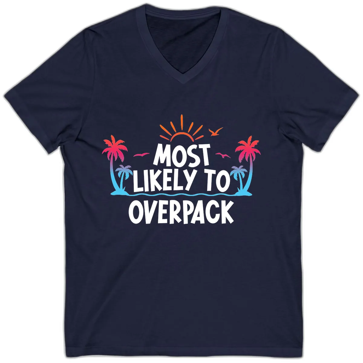 Most Likely To Overpack V-Neck in Navy