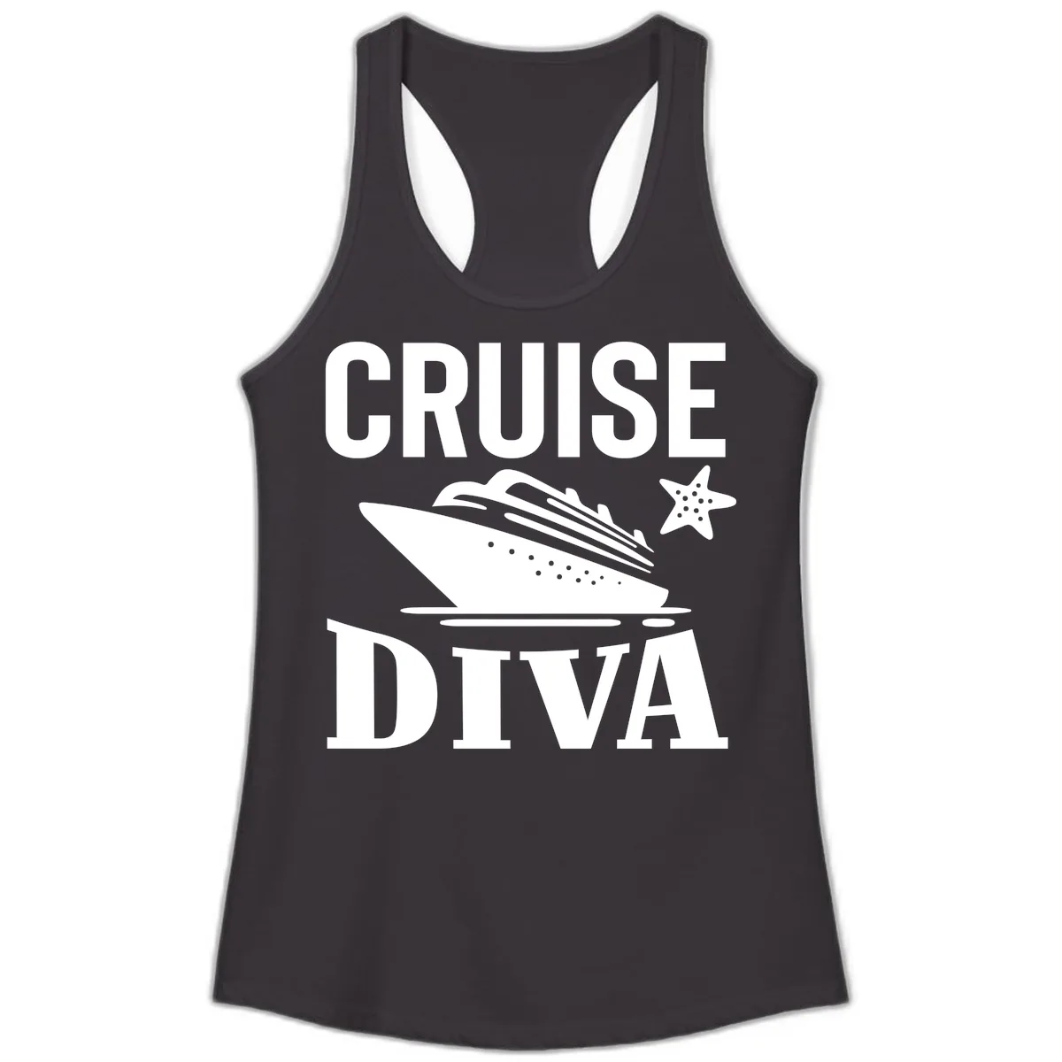 Cruise Diva Ladies Tank in Black
