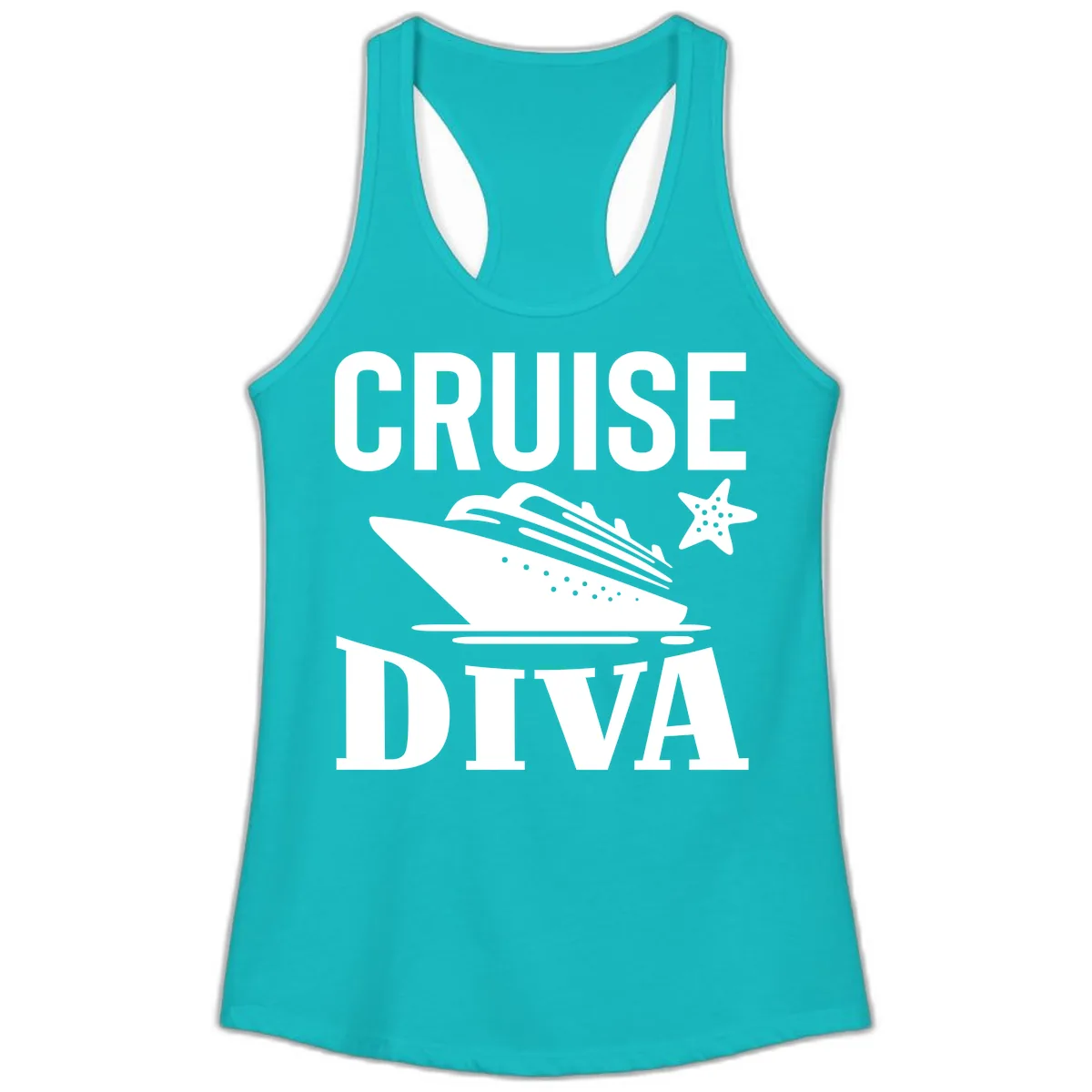 Cruise Diva Ladies Tank in Tahiti Blue