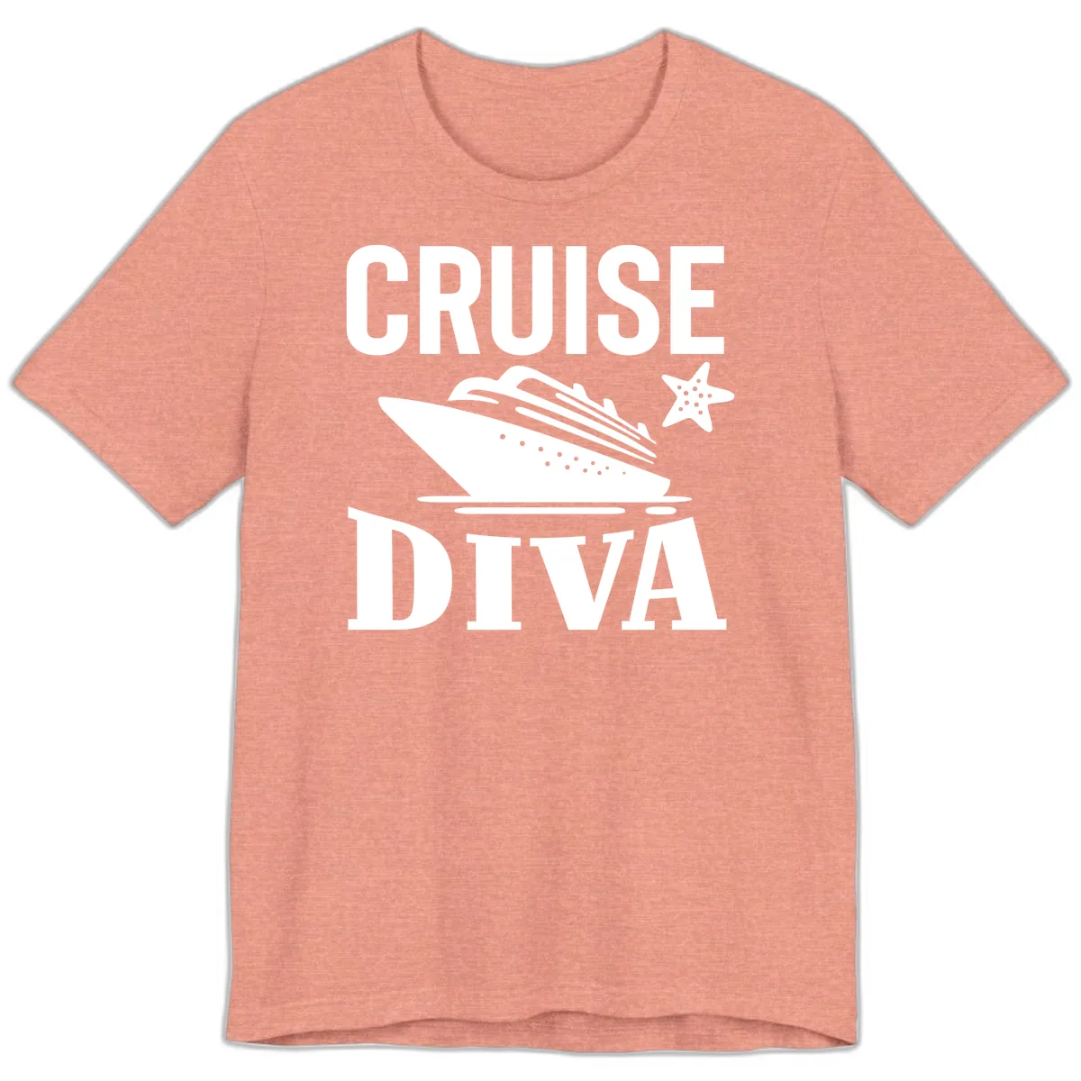 Cruise Diva Premium T-Shirt in Heather Sunset