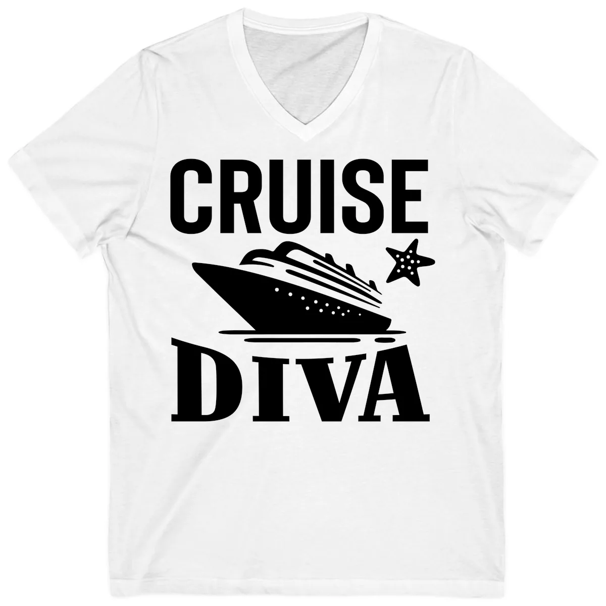Cruise Diva V-Neck in White