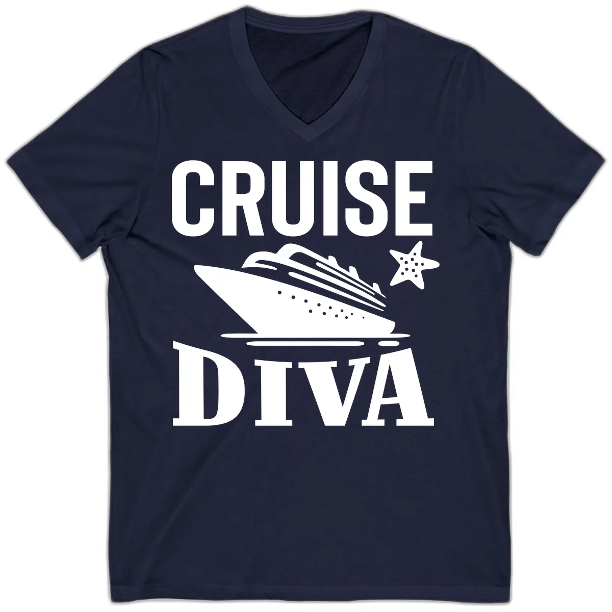 Cruise Diva V-Neck in Navy