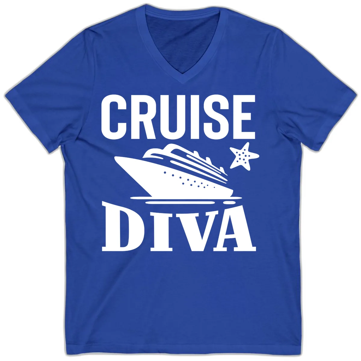 Cruise Diva V-Neck in True Royal