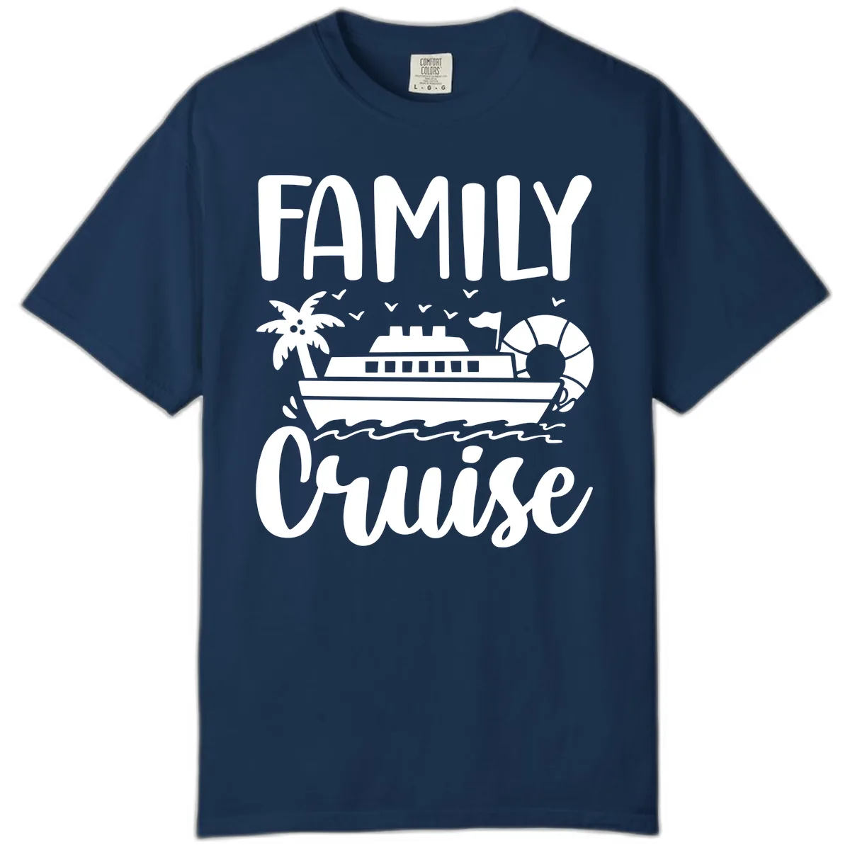 Family Cruise Vacation Comfort Color in Navy