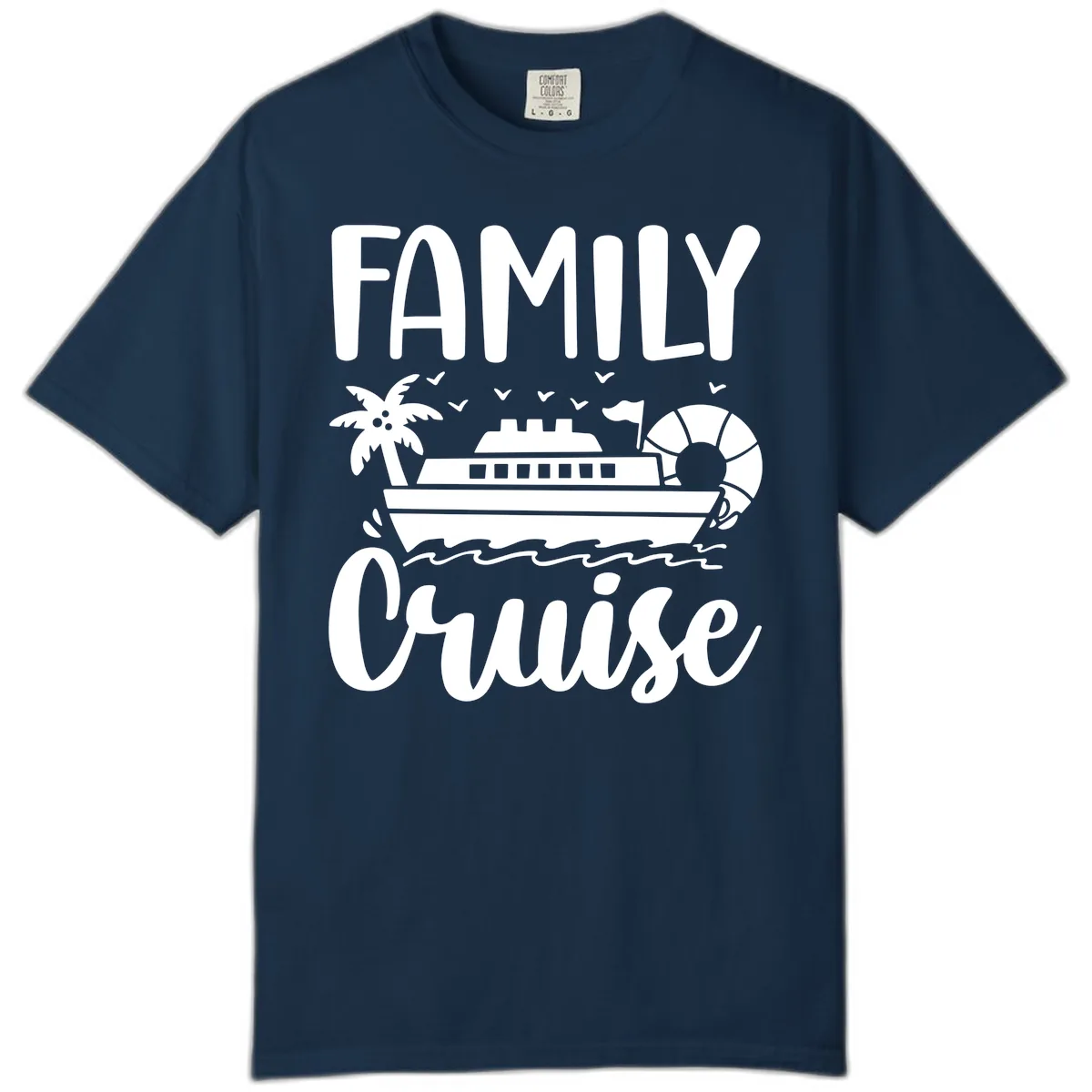 Family Cruise Vacation Comfort Color in True Navy