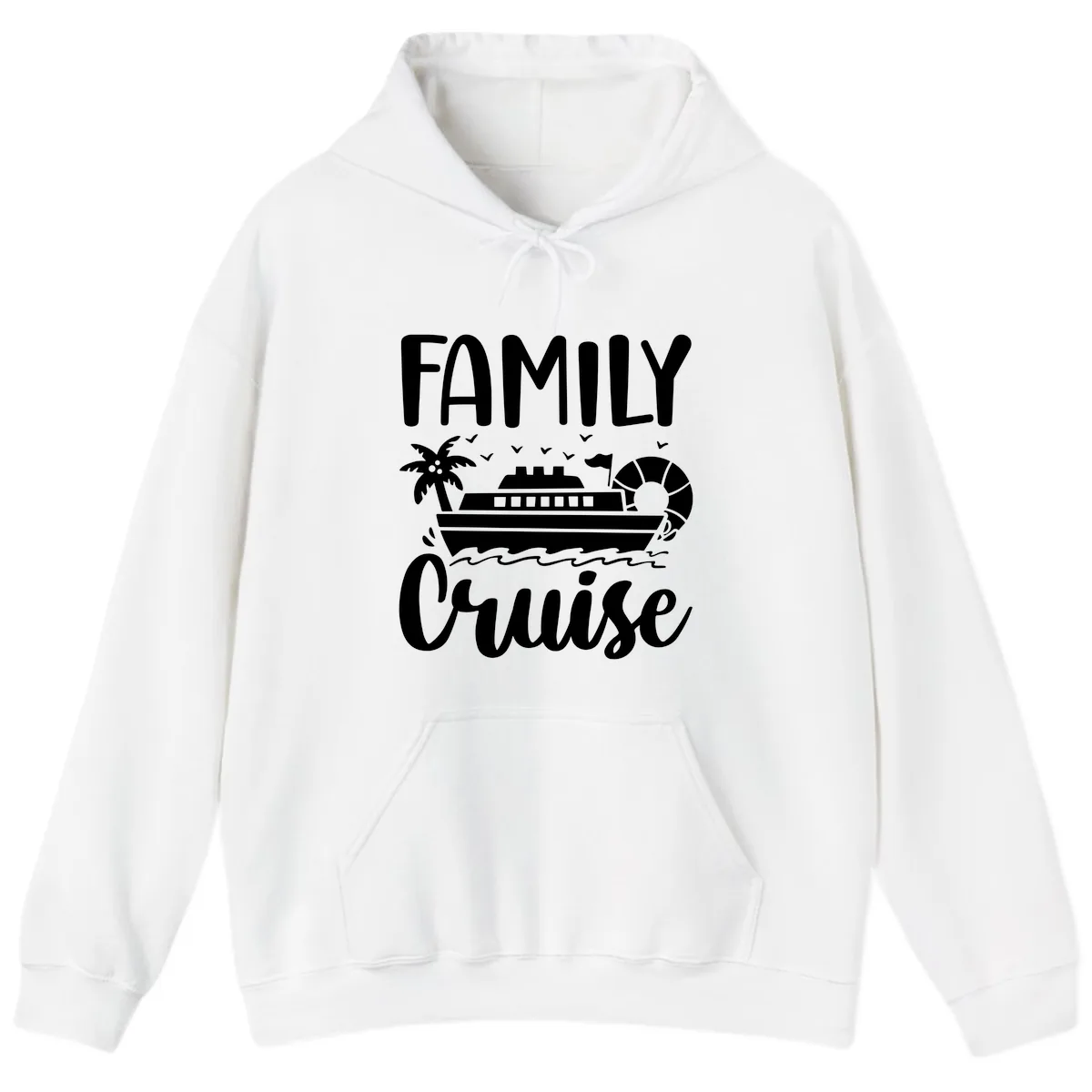 Family Cruise Vacation Hoodie in White