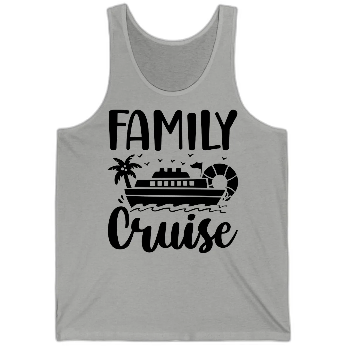 Family Cruise Vacation Tank in Athletic Heather
