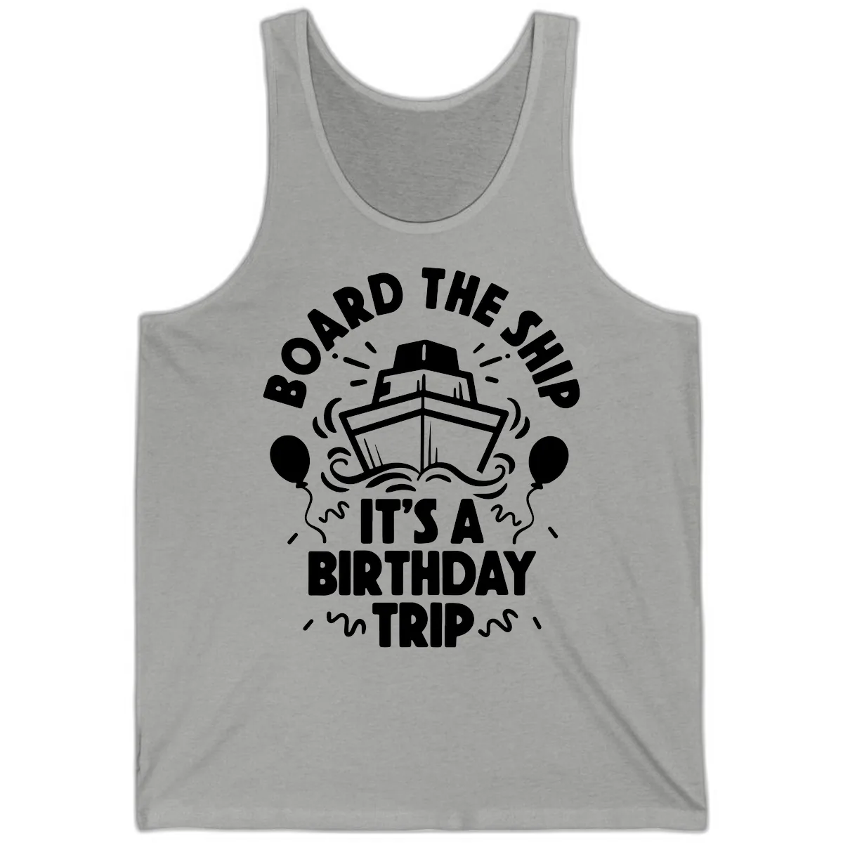 Aboard The Ship Birthday Trip Tank in Athletic Heather