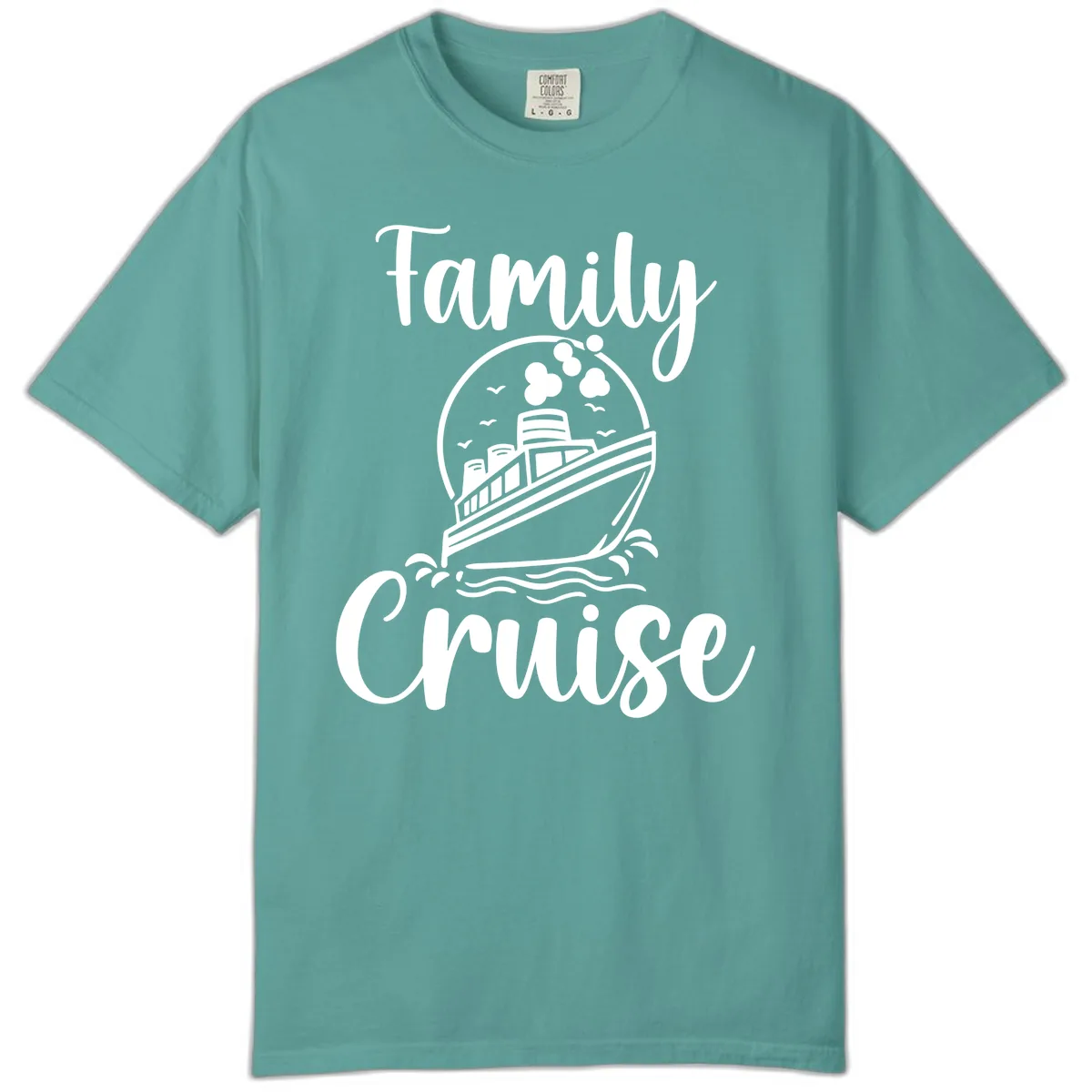 Family Cruise Adventure Ship Comfort Color in Seafoam