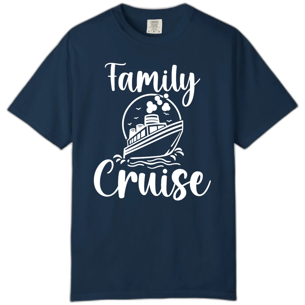 Family Cruise Adventure Ship Comfort Color in True Navy