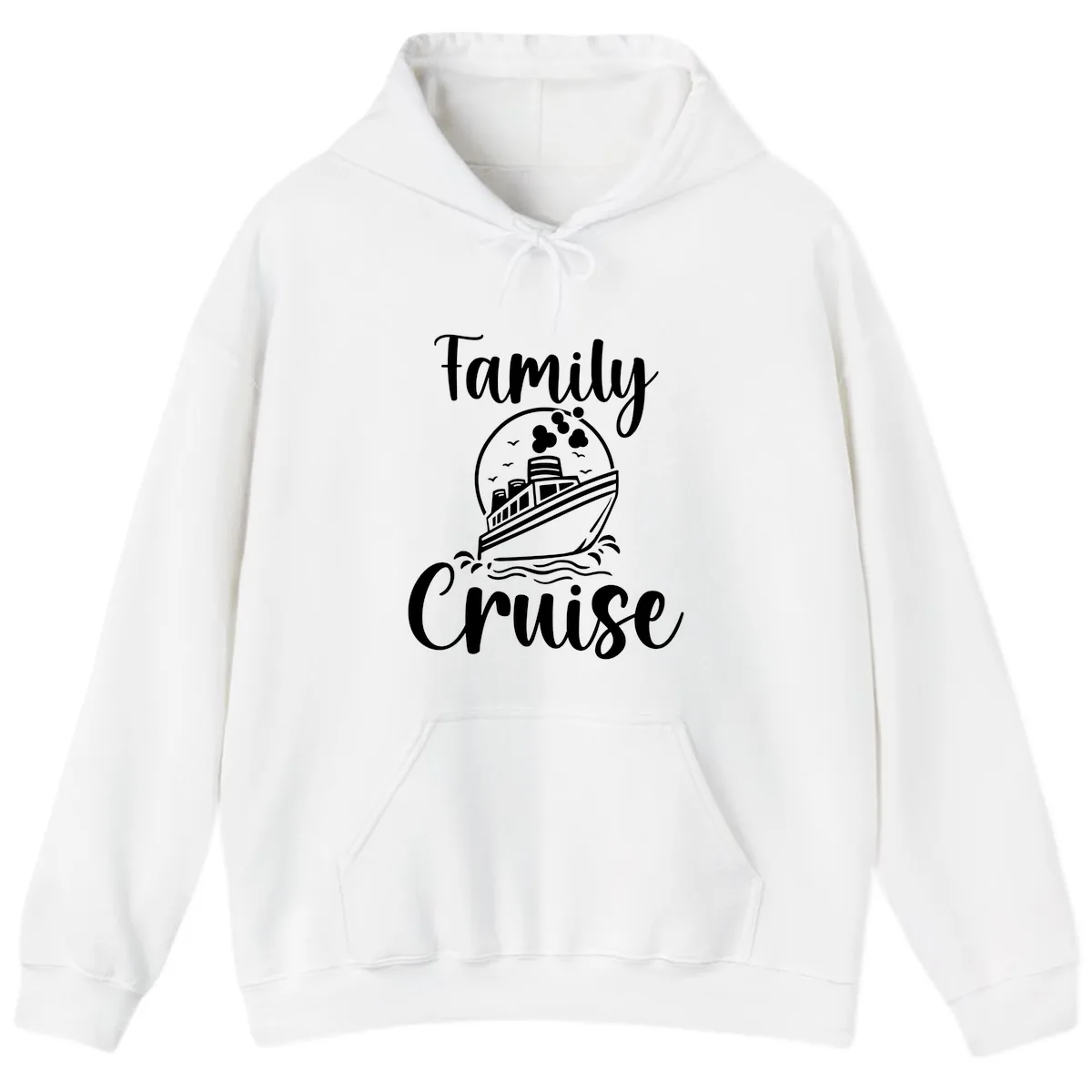 Family Cruise Adventure Ship Hoodie in White