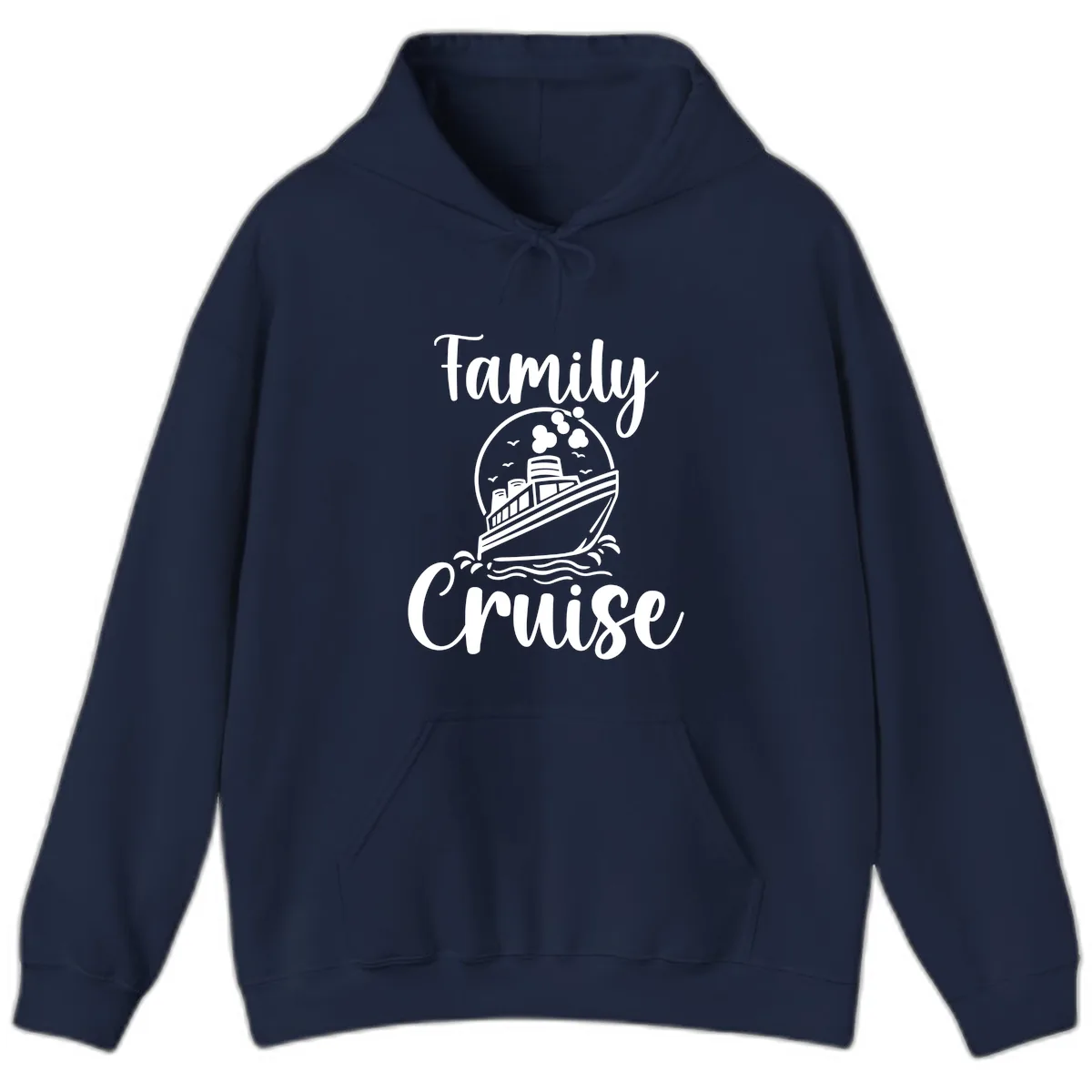 Family Cruise Adventure Ship Hoodie in Navy