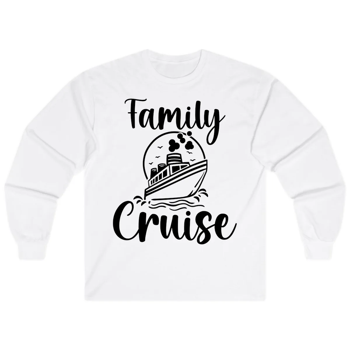 Family Cruise Adventure Ship Long Sleeve in White