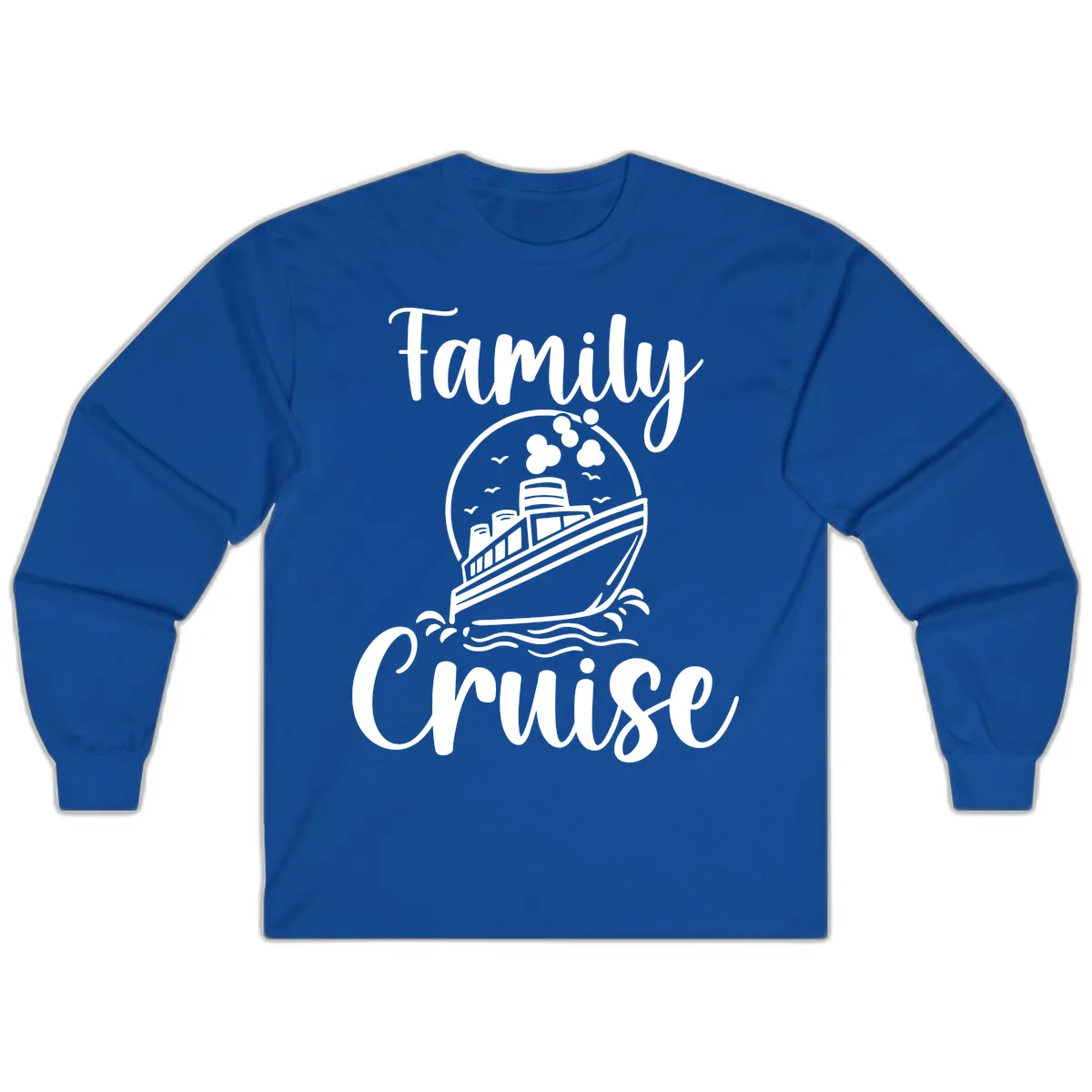 Family Cruise Adventure Ship Long Sleeve in Royal