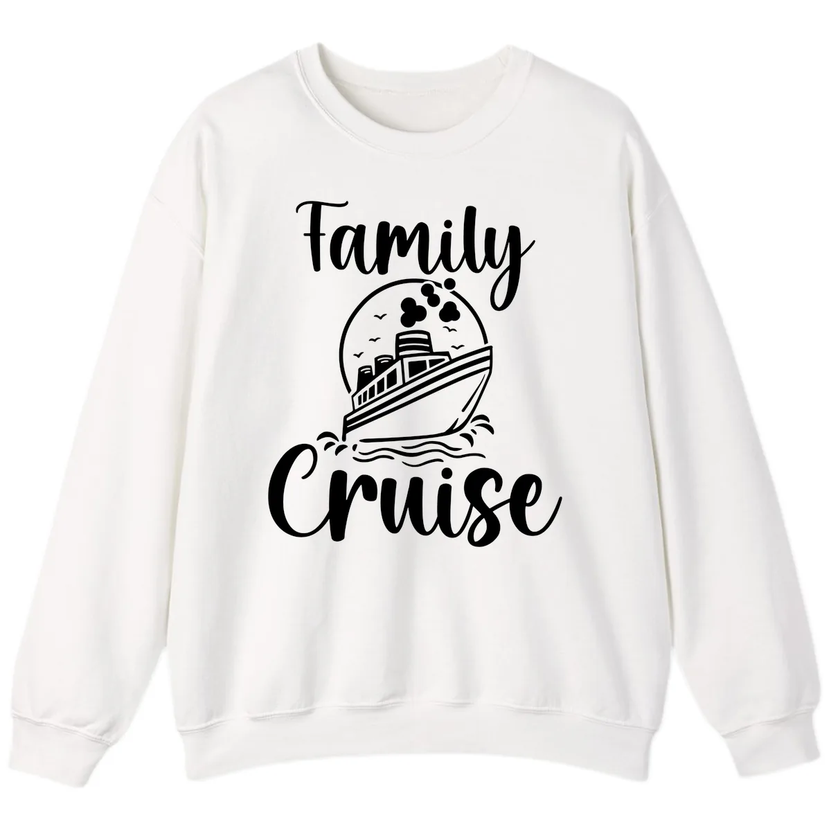 Family Cruise Adventure Ship Sweatshirt in White