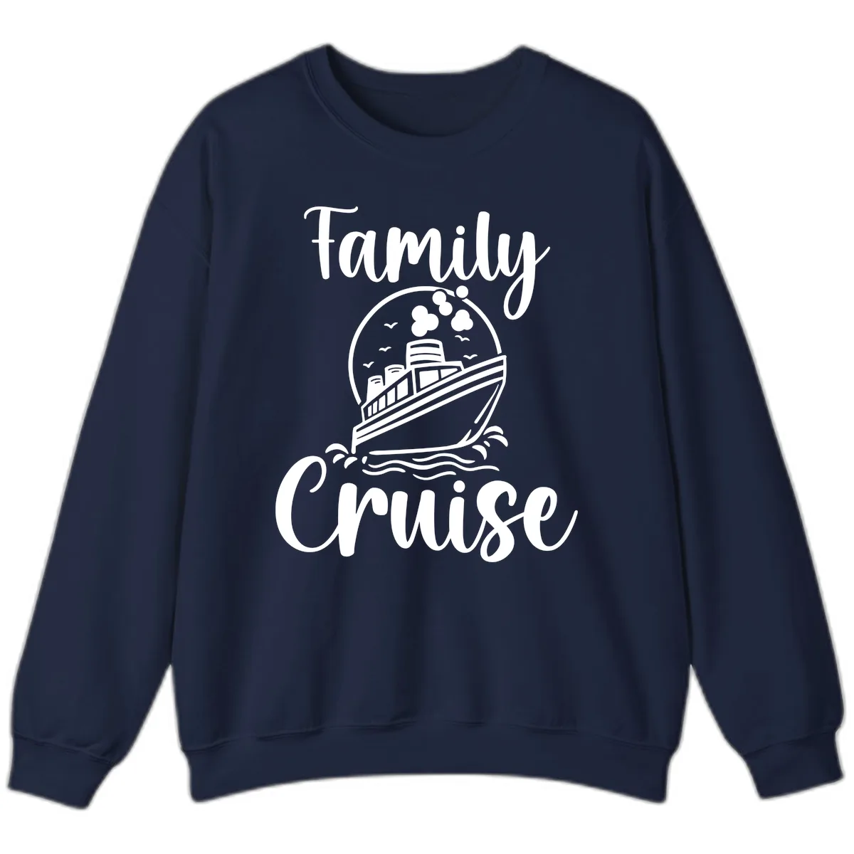 Family Cruise Adventure Ship Sweatshirt in Navy