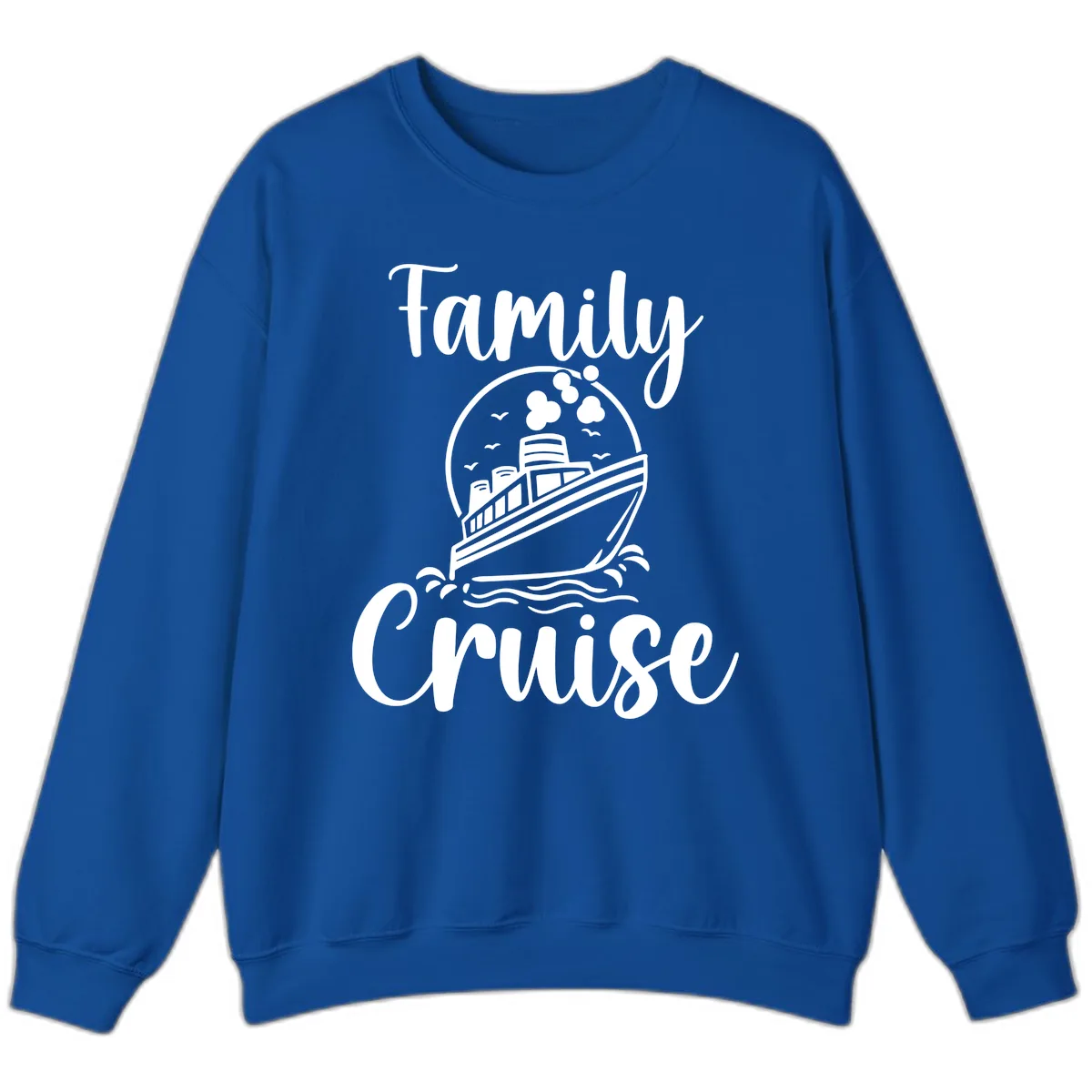 Family Cruise Adventure Ship Sweatshirt in Royal