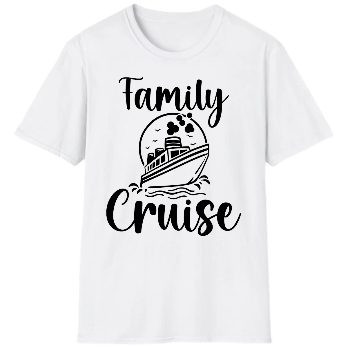 Family Cruise Adventure Ship T-Shirt in White