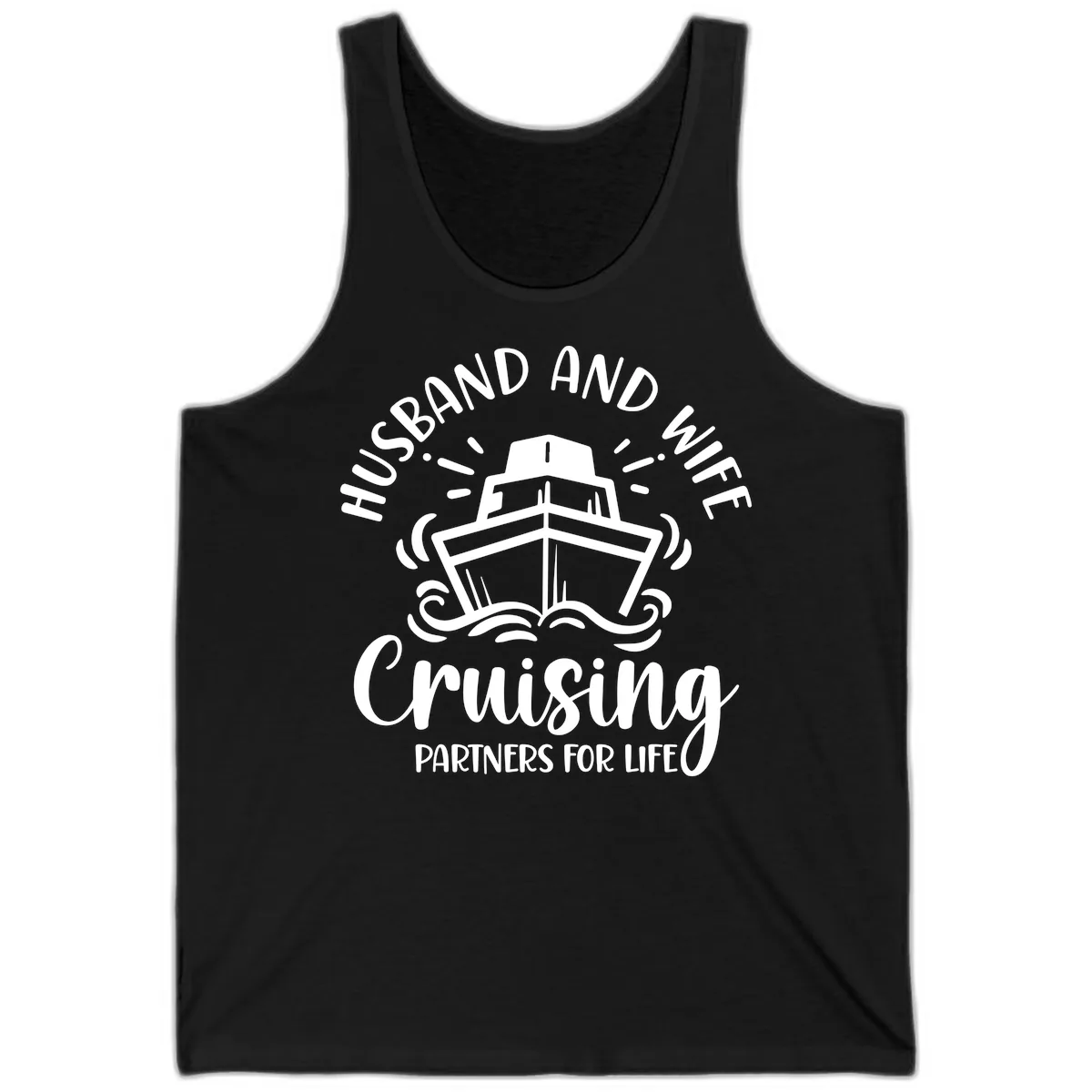Husband And Wife Cruising Partners Tank in Black